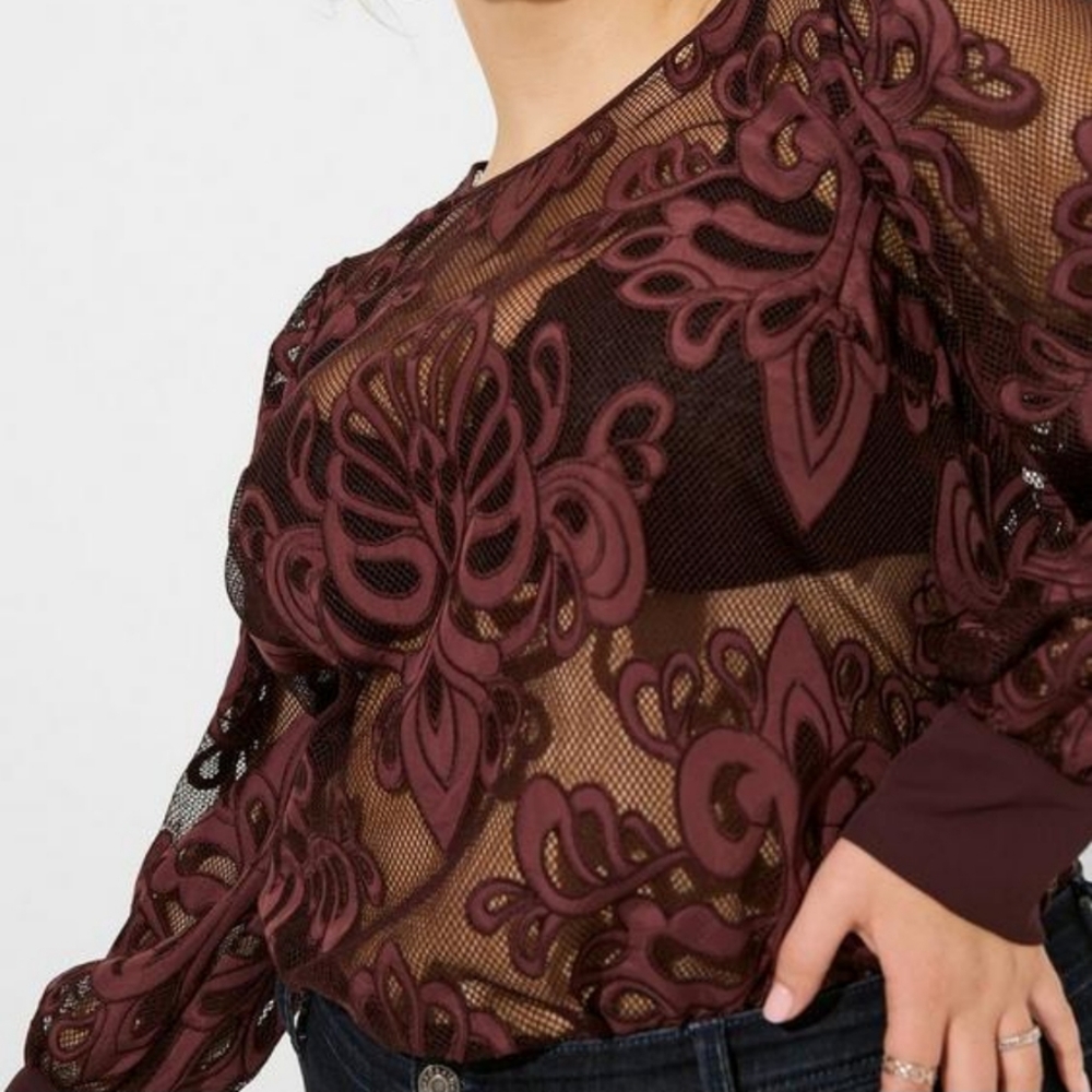 Torrid 🖤  mesh long sleeve top bnwt (#63)
